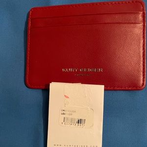 Kurt keiger red leather card wallet